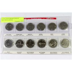 125TH ANNIVERSARY DESIGN 1867-1992 25c SET &