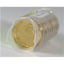 ROLL OF 25 CANADIAN 2010 VANCOUVER OLYMPIC LOONIES