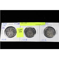 CANADIAN 50 CENT COINS - 1978, 1983, 1984