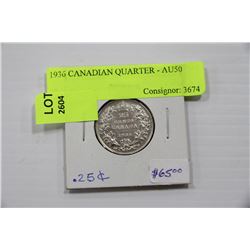 1936 CANADIAN QUARTER - AU50