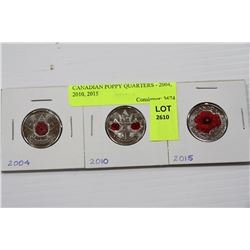 CANADIAN POPPY QUARTERS - 2004, 2010, 2015