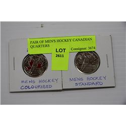 PAIR OF MEN'S HOCKEY CANADIAN QUARTERS