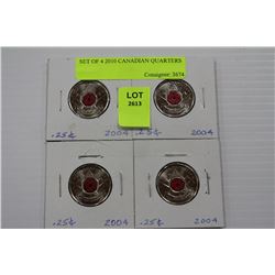 SET OF 4 2010 CANADIAN QUARTERS