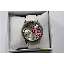 HELLO KITTY WATCH WHITE STRAP