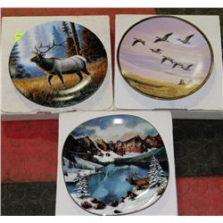 THREE WILDLIFE COLLECTER PLATES
