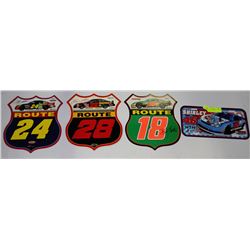 SET OF 4 NASCAR SIGNS