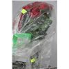 Image 1 : SHOWHOME SILK FERN PLANT WITH 2 DOZEN ROSES - 24"