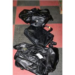 LOT OF 3 LEATHER TRAVEL BAGS