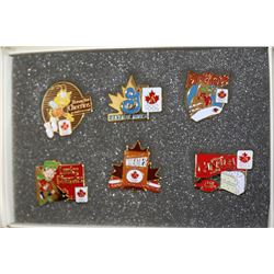 1980'S OLYMPIC CEREAL PIN SET