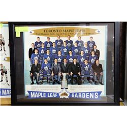 FRAMED 1963 MAPLE LEAFS NHL POSTER