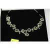 Image 1 : .925 NECKLACE - GREEN AMETHYST + CZ
