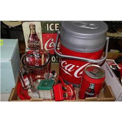 BOX OF COCA-COLA COLLECTIBLES