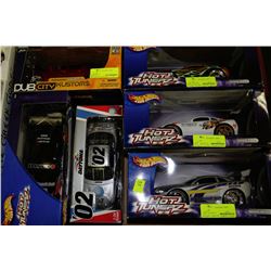 BOX WITH SIX COLLECTIBLE DIE CAST CARS