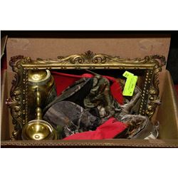 BRASS TEAPOT & MIRROR