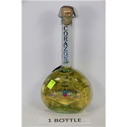 750ML BOTTLE OF CORAZON TEQUILA 40%