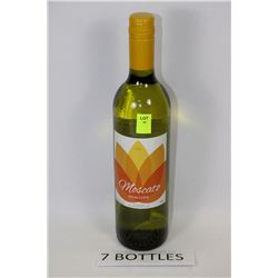 SEVEN 750ML BOTTLES OF MOSCATO WHITE WINE 7%