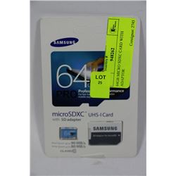 64GB MICRO SDXC CARD WITH ADAPTOR