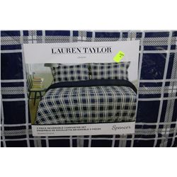 NEW LAUREN TAYLOR QUEEN SIZE COMFORTER SET