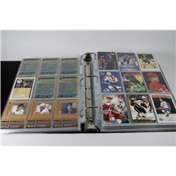 LARGE BINDER OF HOCKEY CARDS - APPROX 350+ CARDS