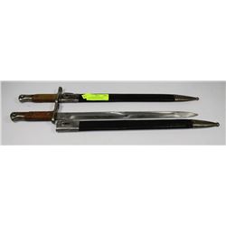 PAIR OF SPANISH MODEL 1913 "LONG" MAUSER BAYONETS