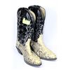 Image 1 : SNAKESIN AND LEATHER COWBOY BOOTS - SIZE: 11.5 MEN