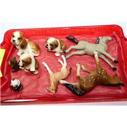 HAND PAINTED HORSES, DOGS, & BUG TOYS