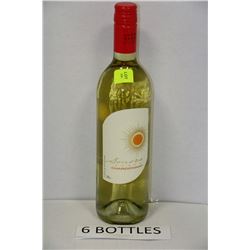 SIX 750ML BOTTLES OF SONORA CHARDONNAY 12.5%