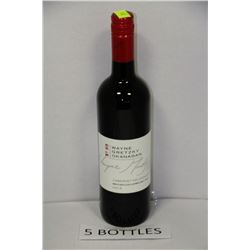 FIVE 750ML BOTTLES OF WAYNE GRETZKY OKANAGAN