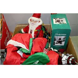 BOX OF CHRISTMAS DECORATIONS