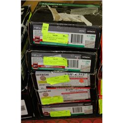 FIVE CASES OF HITACHI 2 3/8" STRIP NAILS