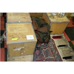 PALLET WITH 3 CRATES OF ESTATE MISC.