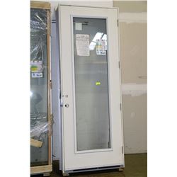 LARGE WOOD AND GLASS 8' DOOR WITH JAMB
