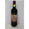 Image 1 : THREE 750 ML BOTTLES BAROSSA SHIRAZ RED WINE