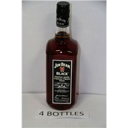 FOUR 750ML BOTTLES OF JIM BEAN BLACK 6YR