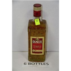 SIX 750ML BOTTLES OF OLMECA TEQUILA 40%