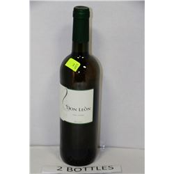 TWO 750ML BOTTLES OF DON LEON WHITE WINE 11.5%