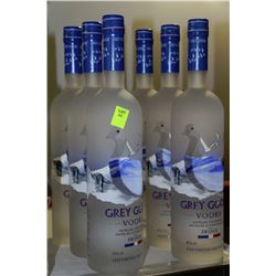 SIX 750ML BOTTLES OF GREY GOOSE VODKA 40%