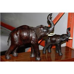 ESTATE 2 LEATHER ELEPHANT ORNAMENTS