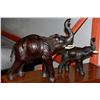 Image 1 : ESTATE 2 LEATHER ELEPHANT ORNAMENTS