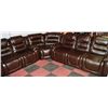 Image 1 : NEW CHOCOLATE BROWN LEATHER RECLINING SECTIONAL