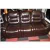 Image 2 : NEW CHOCOLATE BROWN LEATHER RECLINING SECTIONAL
