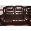 Image 4 : NEW CHOCOLATE BROWN LEATHER RECLINING SECTIONAL