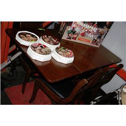 DUNCAN PFYFE TABLE & FOUR CHAIRS 3' X 55"