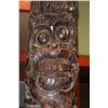 Image 4 : 8' WOOD CARVED TOTEM POLES X2