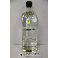 FOUR 1.14 LITRE BOTTLES OF SILENT SAM VODKA 40%