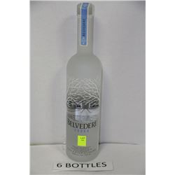 SIX 750ML BOTTLES OF BELVEDERE VODKA 40%