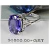Image 1 : 14KT WHITE GOLD TANZANITE RING