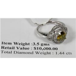 14KT GOLD DIAMOND RING MSRP $10,000