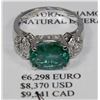 Image 1 : 14KT GOLD DIAMOND, EMERALD RING MSRP $9541