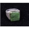 Image 1 : VINTAGE MENS STERLING SILVER WITH JADE STONE